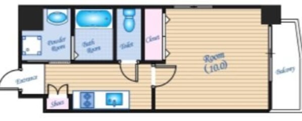 アクアシティ舟入中町の物件間取画像